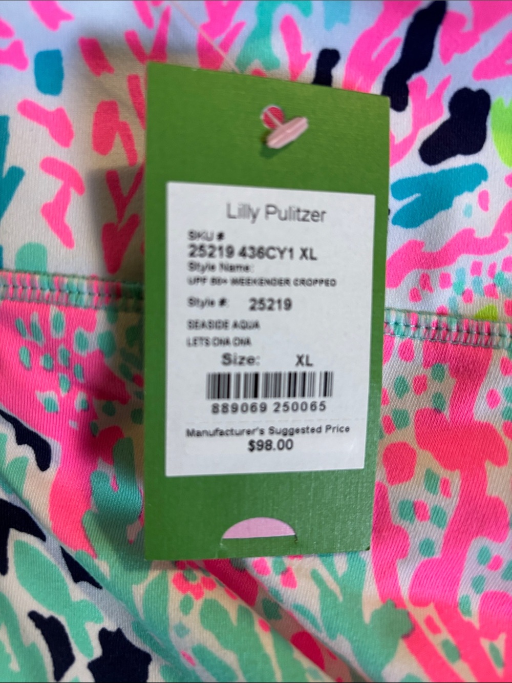 Lilly Pulitzer Multicolor Coral Reef Print Capri Pants - Picture 3 of 5